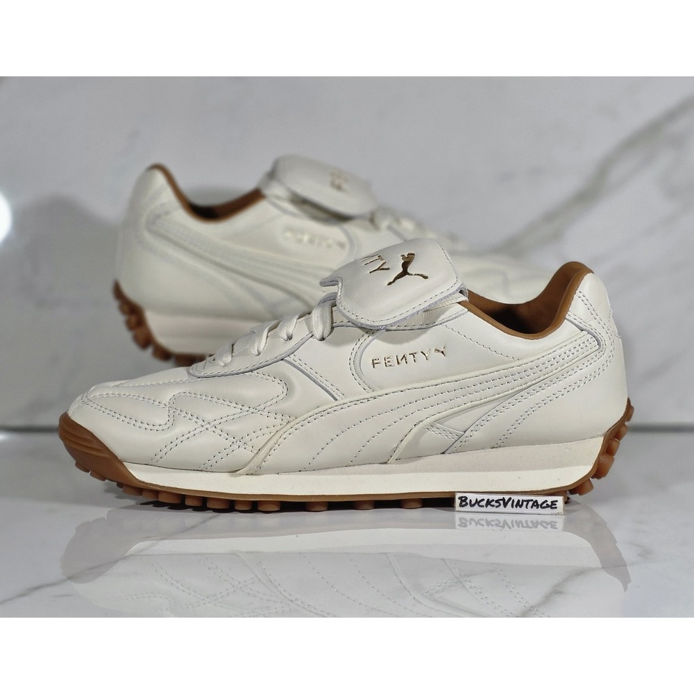 PUMA Avanti VL X FENTY Warm White Leather Sneakers Women's Size 6.5 399267-02